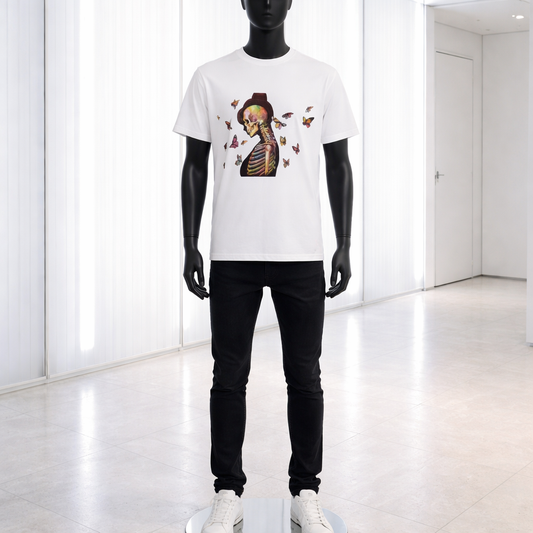 Butterfly Bones SL T White Unisex