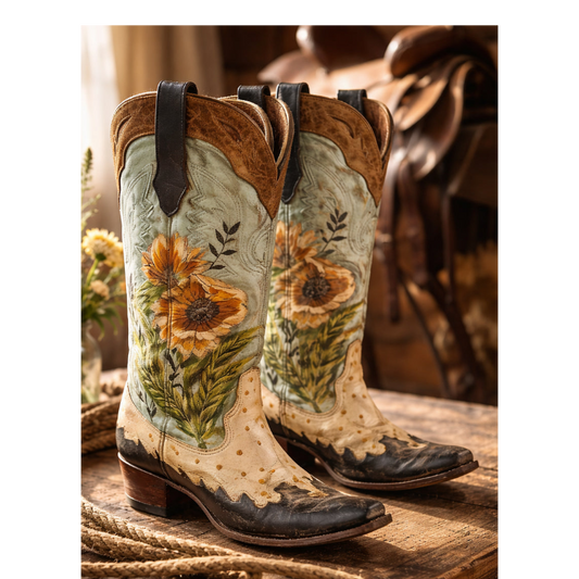 Custom Artist Painted Cowboy Boots