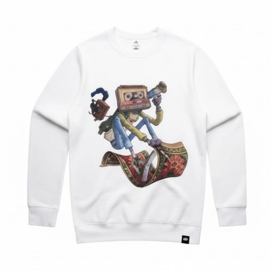 MixTape Rider LS Crew White Unisex