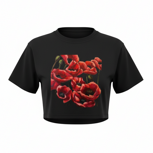 Scarlet Uprising Crop T Black