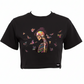 Butterfly Bones Crop T Black