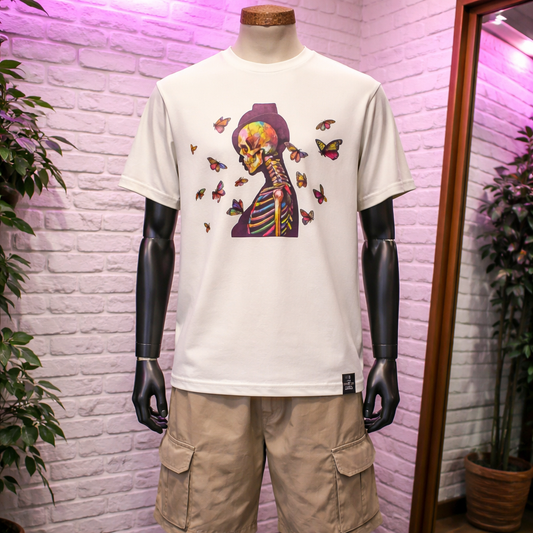 Butterfly Bones SL T Cream Unisex