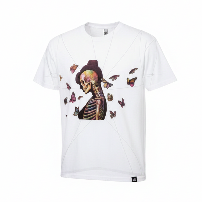 Butterfly Bones SL T White Unisex