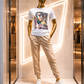 Delphine Celestial Femme SL T White Unisex