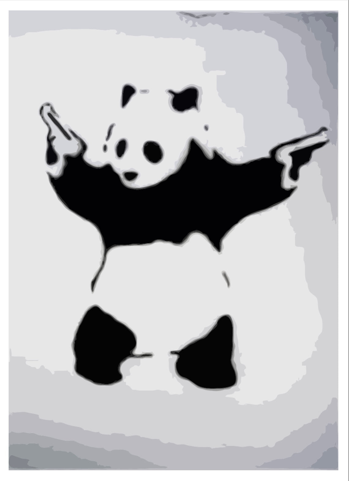 Gangstah Panda SL T White Unisex