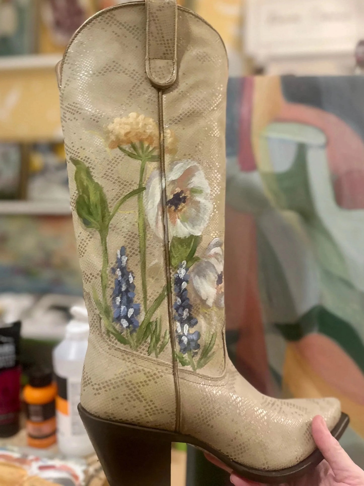 Custom Artist Painted Cowboy Boots
