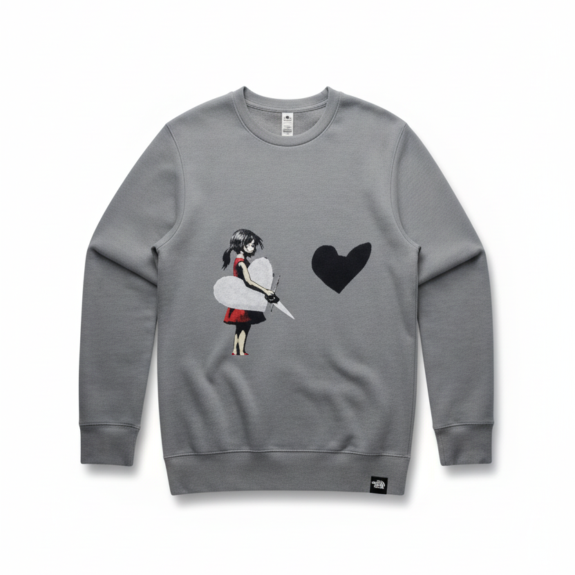 I'm Cut Out for Love LS Crew Grey Unisex