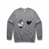 I'm Cut Out for Love LS Crew Grey Unisex