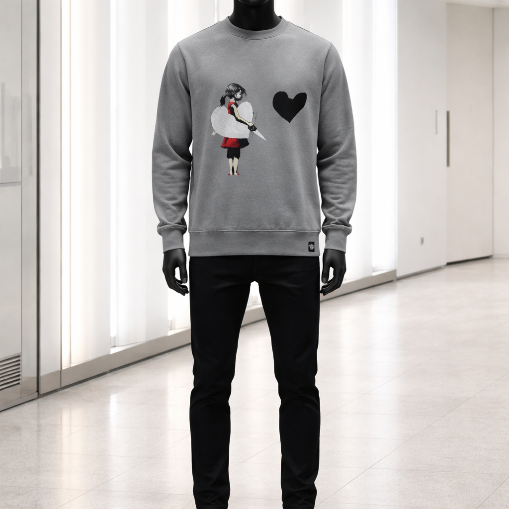 I'm Cut Out for Love LS Crew Grey Unisex