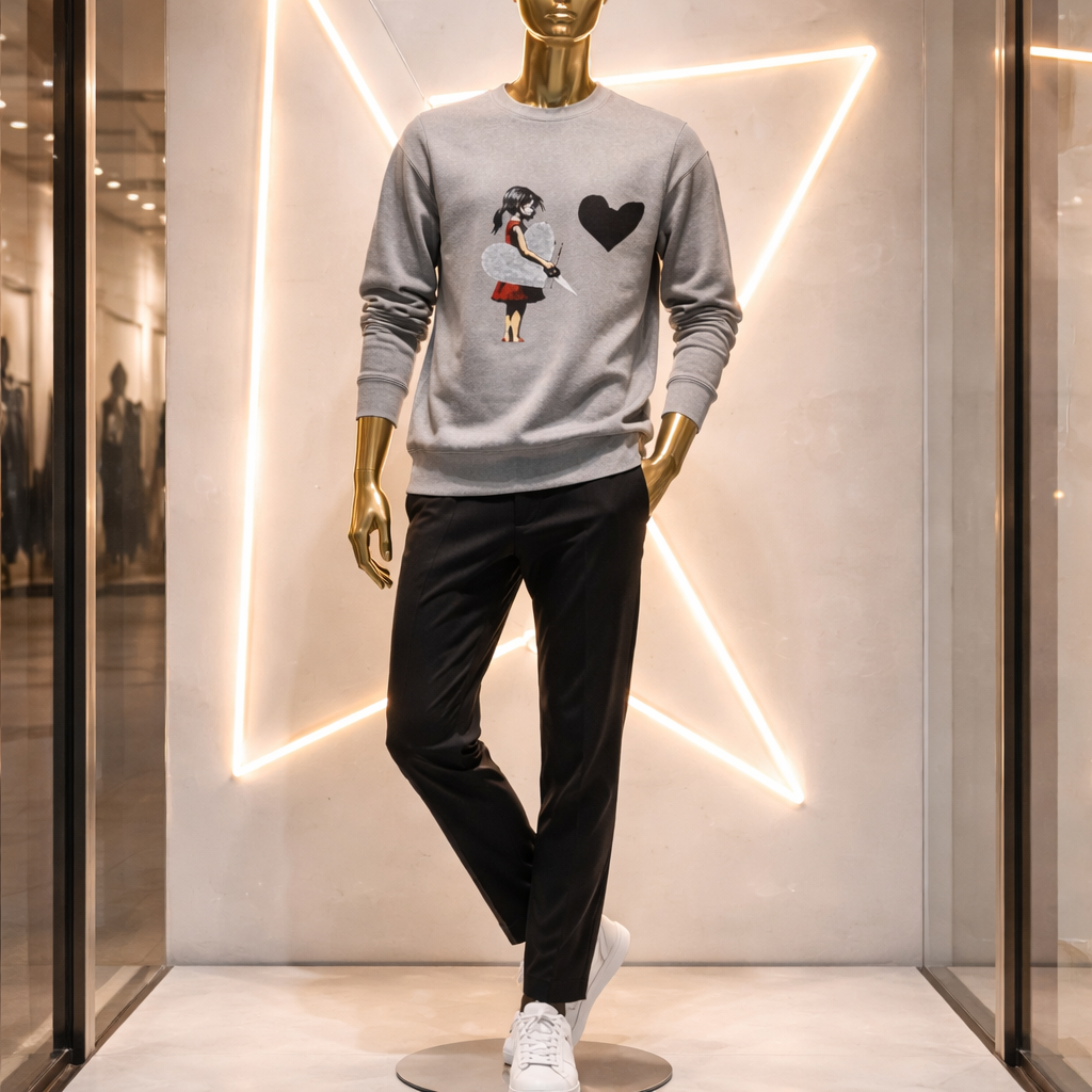 I'm Cut Out for Love LS Crew Grey Unisex