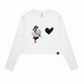 I'm Cut Out for Love LS Crop T White