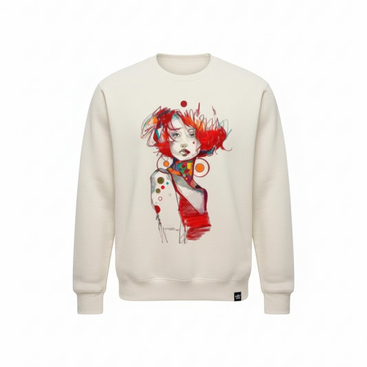 Lady in Red LS Crew Cream Unisex