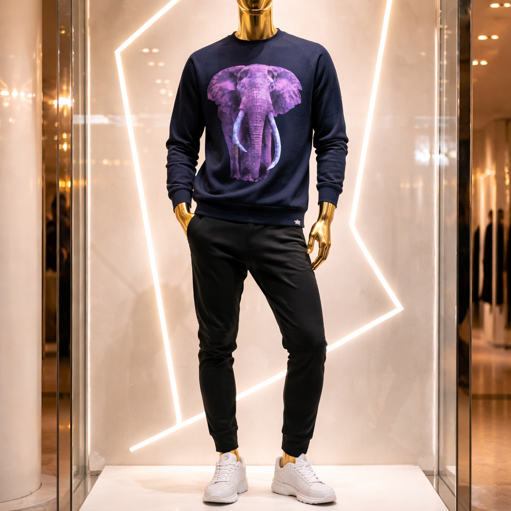 Purple Reign LS Crew Blue Unisex