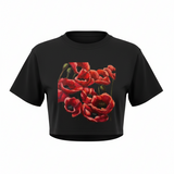 Scarlet Uprising Crop T Black