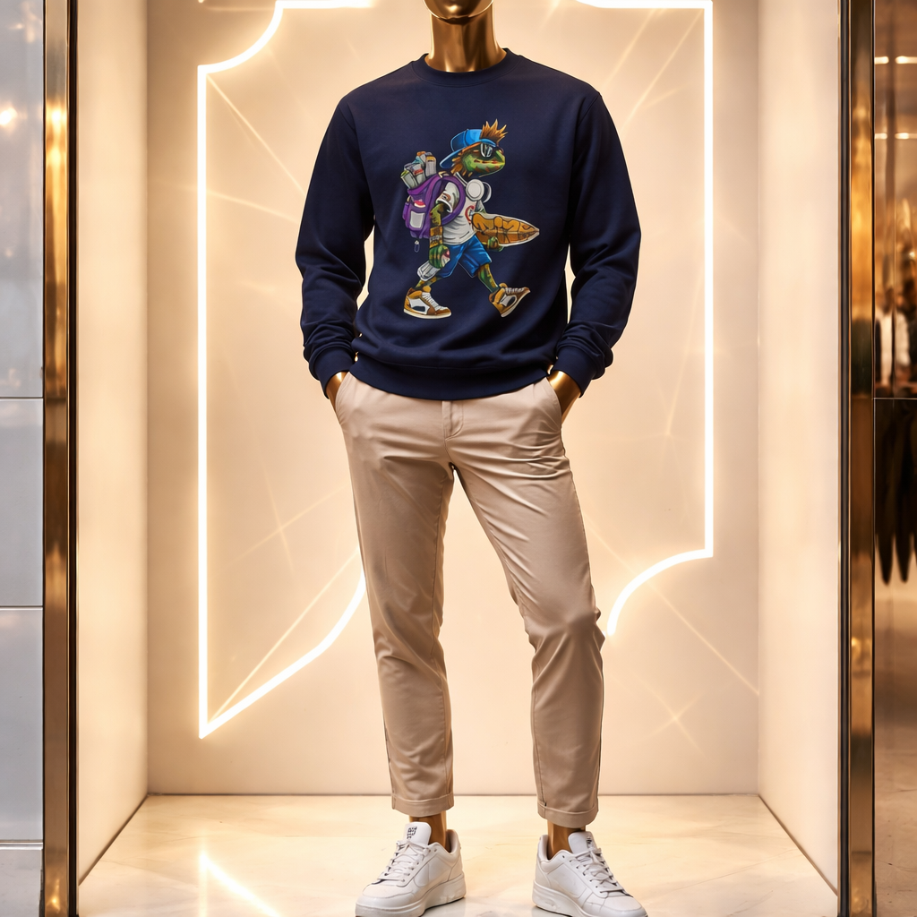 Urban Lizard LS Crew Blue Unisex